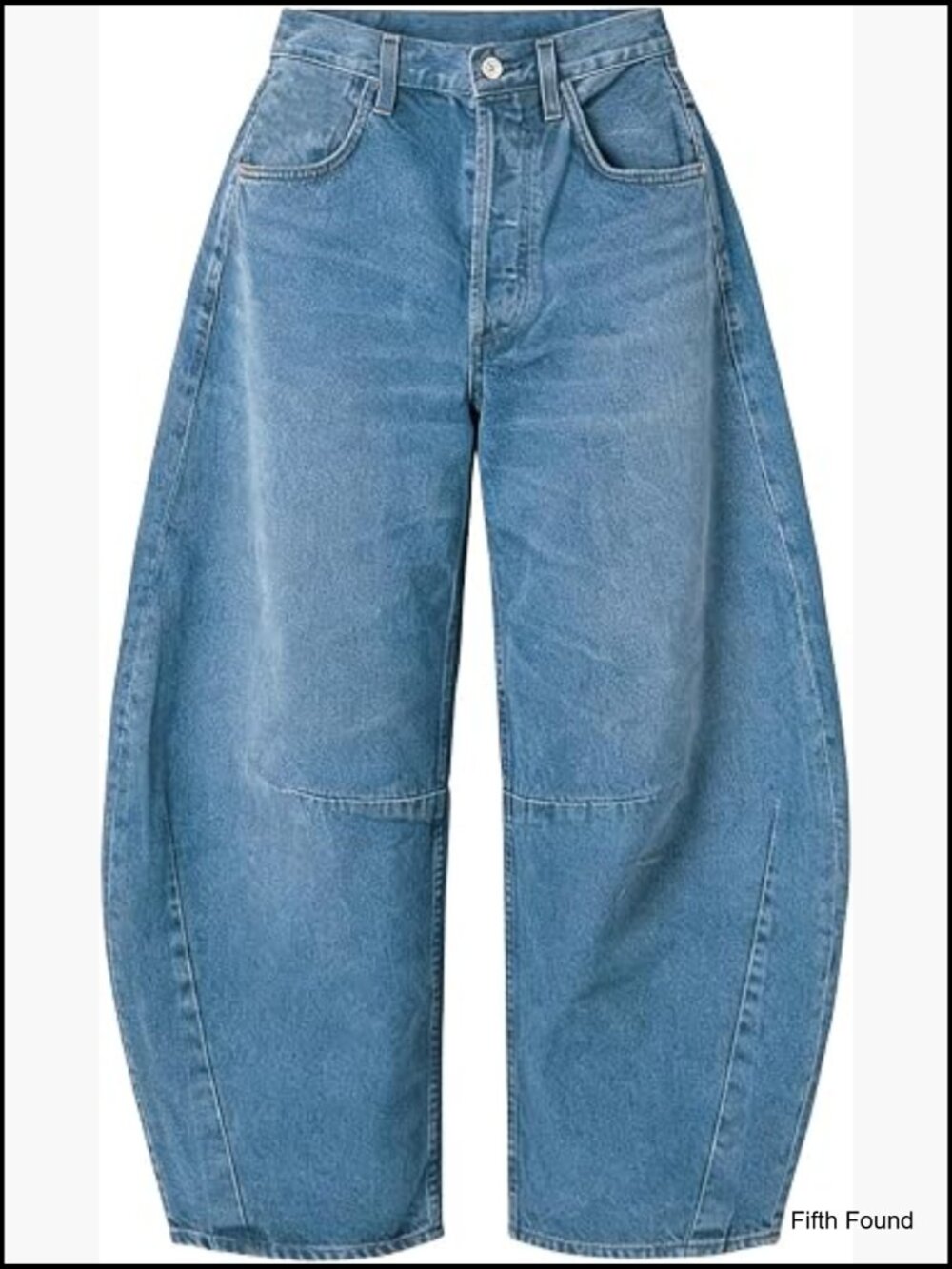 Womens Barrel Jeans Wide Leg Y2K Boyfriend Denim Pants Hip Hop Vintage Baggy